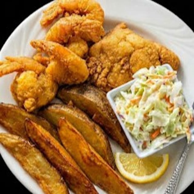 Grouper & Shrimp Basket.