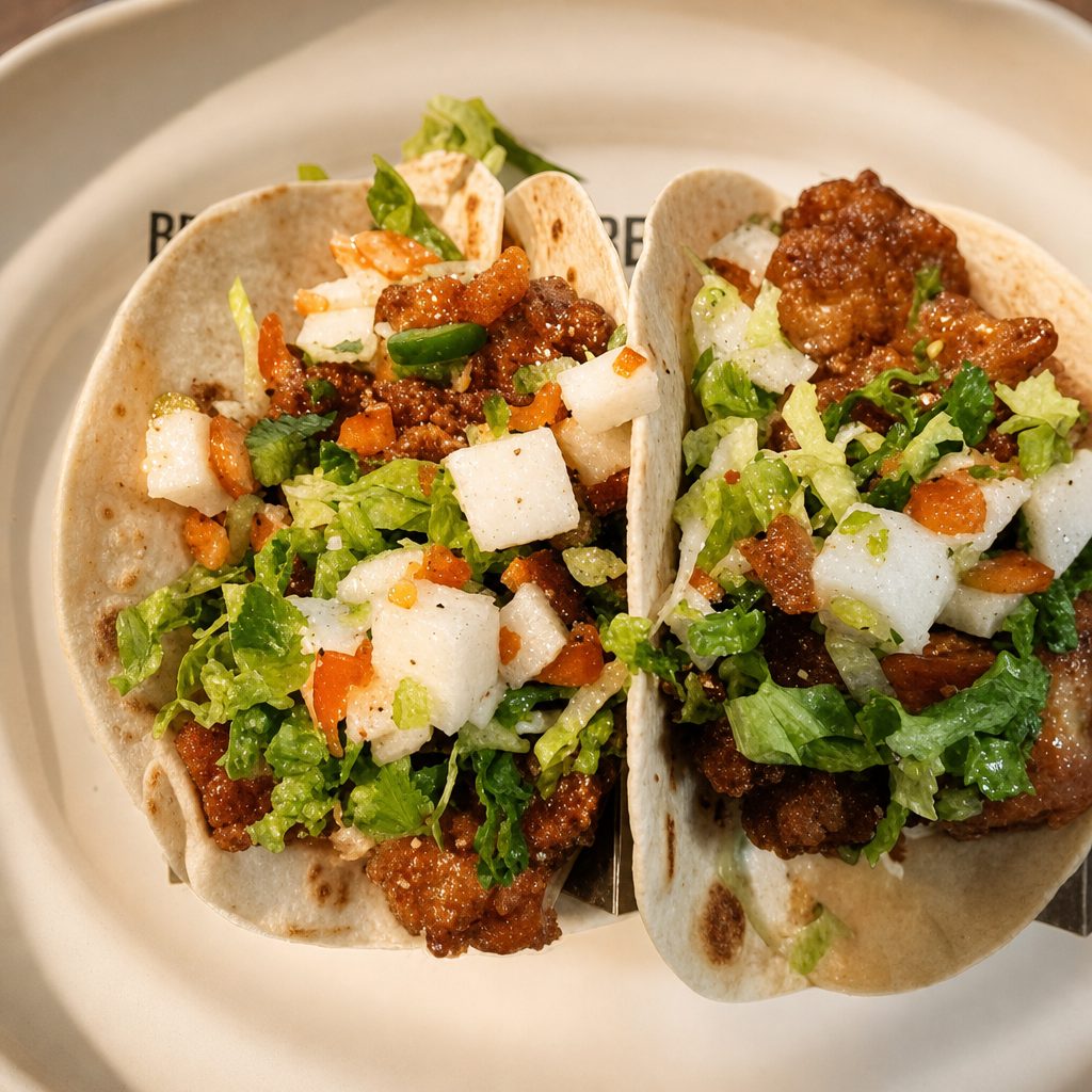 Mambo Shrimp Tacos.
