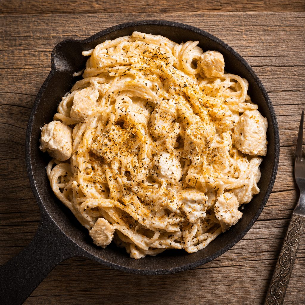 Chicken Alfredo.
